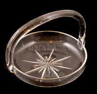Üveg Kínáló Kosár, Karcolásokkal, D: 18,5 Cm, M: 14 Cm - Glass & Crystal