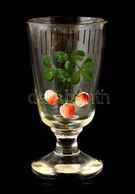 Kézzel Festett üvegpohár. 14 Cm - Verre & Cristal