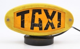 Taxi Lámpa, Vezetékkel, Működik, Kopott,14×22 Cm - Other & Unclassified