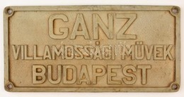 Ganz Villamossági Művek Fém Tábla, 19×38 Cm - Other & Unclassified