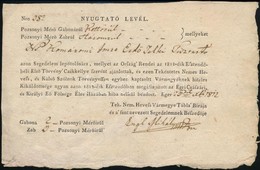 1812 Eger, Nyugtató Levél Gabona és Zab Beszolgáltatásáról - Sin Clasificación