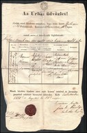 1850 Budavár, Keresztelési Anyakönyvi Kivonat, Viaszpecséttel, Hátoldalán 50f Okmánybélyeggel - Unclassified