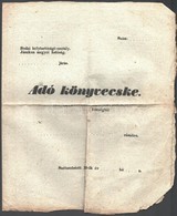 1852-1889 3 Db Adókönyvecske Német és Magyar Nyelven - Ohne Zuordnung