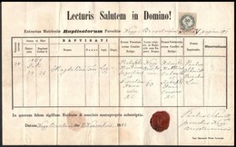 1869-1882 Nagy-Bresztova-Miszlóka, 2 Db Keresztlevél, 2 Db 50 Kr Okmánybélyeggel, Viaszpecsétekkel. - Sin Clasificación