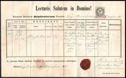 1869-1882 Nagy-Bresztova-Miszlóka, 2 Db Keresztlevél, 2 Db 50 Kr Okmánybélyeggel, Viaszpecsétekkel. - Non Classificati