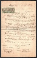 1875 Adásvételi Szerződés, 20+20+10 Kr Okmánybélyeggel - Unclassified