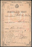 1908 Igazolási Jegy Kintornás Részére - Ohne Zuordnung