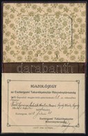 1913 Esztergom, Bőrbevonatos Igazolójegy-könyvecske Az Esztergomi Takarékpénztár Részvénytársaság Magánletétpénztárának  - Unclassified