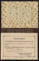 1913 Esztergom, Bőrbevonatos Igazolójegy-könyvecske Az Esztergomi Takarékpénztár Részvénytársaság Magánletétpénztárának  - Non Classificati