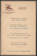 1928, 1970 Richmond Parkhotel Karlsbad + Hotel Unicornis étlapja - Non Classificati