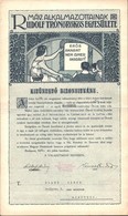 1931 A MÁV Alkalmazottak Rudolf Trónörökös Egyesülete Díszes Kitüntető Bizonyítványa Reálgimnáziumi Tanuló Részére, Aláí - Unclassified