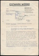 1942-1942 Eredetigazolás, Szállítólevél, Német Birodalmi Pecsétekkel (Danuvia, Ostmark-Werke), 3 Db - Sin Clasificación