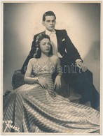 Cca 1930 Foto Forrai (Budapest): Műtermi Fotó Rosita és Ramon Scarelly Táncosokról, Vintage Fotó, 24x18 Cm - Sonstige & Ohne Zuordnung
