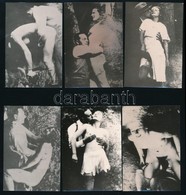 Cca 1920-1940 Pornográf Felvételek, 8 Db Fotó, Utólagos Modern Előhívások, Az Egyik Szélén Sérüléssel, 6x9 Cm - Other & Unclassified