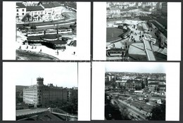 Cca 1970 Budapest, Moszkva Téri Emlékek Villamosokkal, 6 Db Mai Nagyítás Régi Negatívokról, 10x15 Cm - Other & Unclassified