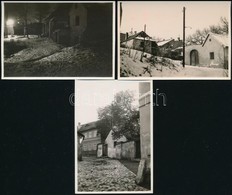 1933-1934 Budapst, Tabán, Arany Kacsa Utca, Holdvilág Utca, Kőműves Lépcső, 3 Db Feliratozott Fotó, 6×8,5 Cm - Other & Unclassified