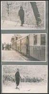 Cca 1930 Buda, A Fogaskerekű Vasút Széchenyi-hegyi Végállomásán, 6 Db Vintage Fotó, Két Kartonlapra Felragasztva, 8x13 C - Other & Unclassified