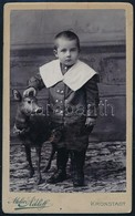Cca 1900 Brassó, Gyerek Műtermi Portréja, Keményhátú Fotó Adleff Műterméből, 10,5×6,5 Cm - Otros & Sin Clasificación