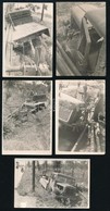 Cca 1960-1970 Árokba Borult Csepel-teherautó, 5 Db Fotó, 6x9 Cm - Sonstige & Ohne Zuordnung