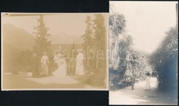 Cca 1900-1920 Hölgyek A Természetben, 4 Db Fotó, 17×11 Cm - Sonstige & Ohne Zuordnung