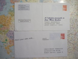 2 PAP  Format Commercial Croix Rouge Française N°0206285 Et France-Abonnements N° 95 ER 061 E - Listos A Ser Enviados: Respuesta