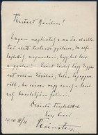 1920 Perényi Zsigmond (1870-1946) Báró Levele A Nemi Betegségek Elleni Liga Elnökéhez - Unclassified