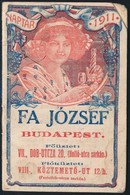 1911 Fa József Italkereskedő Reklámos Zsebnaptára. 16p. Sarka Sérült - Werbung