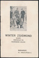 Cca 1910 Winter Zsigmond Férfiruha üzlet 2 Db Képes Reklám Nyomtatvány - Reclame