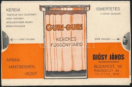 1925 Diósy János Budapesti Rézáru-kereskedő ötletes, Kétoldalt Kihúzható Reklámja, Szép állapotban - Publicités