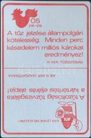 1983 Tűz Elleni Biztosítás, Állami Biztosító, Fém Reklám Kártyanaptár - Werbung