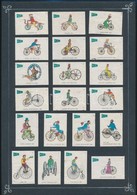 60 Db Német, A Kerékpár Történetét Bemutató Gyufacímke, 3 Kartonlapon - Zonder Classificatie