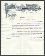 1913 Bp., Kohn Albert Zongoragyáros és Kereskedő Dekoratív Fametszetes Levélpapírja Saját Kezű Aláírásával - Andere & Zonder Classificatie