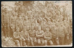 1916 Katonák Csoportképe Az Első Világháborúból, Fotólap, Felületén Kopásnyomok, 9×13,5 Cm - Andere & Zonder Classificatie
