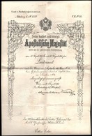 1911 Díszes Hadnagyi Kinevezés Éder Győző (1890-1980) Cs. és Kir. Huszártiszt, A Brassói Cs. és Kir. 2. Huszárezred Tagj - Other & Unclassified