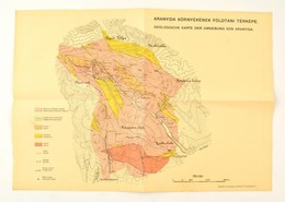 Cca 1910 Aranyida Környékének Földtani Térképe. 46 X 35,5 Cm. - Altri & Non Classificati