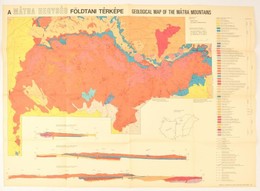 1974 A Mátra Hegység Földtani Térképe. 102x62 Cm - Other & Unclassified