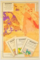 1971 Budapest Területének Földtani, Fedetlen Földtani, Vízadó, építésalkalmasségi Térképe. 4 Db Nagyméretű Térképlap - Sonstige & Ohne Zuordnung