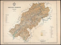 1895 Trencsén Vármegye Térképe, Tervezete: Gönczy Pál, Készült: Posner Károly Lajos és Fia Térképészeti Műintézetében, H - Sonstige & Ohne Zuordnung