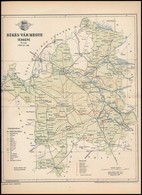 1895 Békés Megye Térképe, Tervezete: Gönczy Pál, Készült: Posner Károly Lajos és Fia Térképészeti Műintézetében, Hajtott - Otros & Sin Clasificación