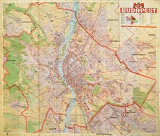 Cca 1940 Budapest Térképe, 1: 25.000. Bp., M. Kir. Honvéd Térképészeti Intézet, 75x91 Cm - Other & Unclassified