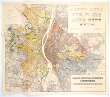 1929 Budapest Székesfőváros Földtani Térképe. M. Kir. Földtani Intézet. Szép állapotban. 75x91 Cm - Otros & Sin Clasificación