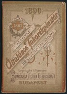 1890 Általános Takarékpénztár Zsebnaptár 36p. Litho Címlappal 13 Cm - Sin Clasificación