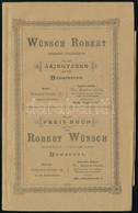 Cca 1900 Bp., Wünsch Róbert Cementtechnikus Magyar-német Nyelvű árjegyzéke, 16p - Sin Clasificación