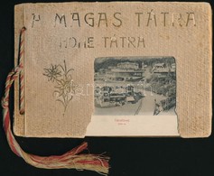 Cca 1900 A Magas-Tátra. Hohe Tatra. Hn.,én., Ny.n., 21 T. (Fekete-fehér Fotók.) Kiadói Haránt-alakú Zsinórfűzött Papírkö - Sin Clasificación