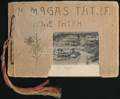 Cca 1900 A Magas-Tátra. Hohe Tatra. Hn.,én., Ny.n., 21 T. (Fekete-fehér Fotók.) Kiadói Haránt-alakú Zsinórfűzött Papírkö - Non Classificati