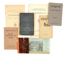 Cca 1902-1934 Vegyes Papírrégiség Tétel, 10 Db, Benne Különféle Szervezetek Alapszabályaival, Egy Tagsági Könyvvel és Eg - Unclassified
