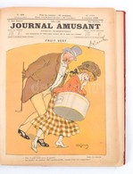 1908 Journal Amusant Francia élclap Negyed évfolyam Egybekötve. Szakadozott Félvászon Kötésben - Ohne Zuordnung