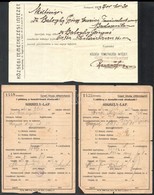 1923-1940 5 Db Temetkezéssel Kapcsolatos Régi Irat, Nyugta - Unclassified