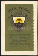 1925 Díszes Meghívó Az Ébredő Magyarok Egyesülete Rákoscsabai Szervezete Zászlószentelésére, Programjában Gömbös Gyula é - Sin Clasificación