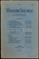 1927 A Magyar Szemle I. Kötet 3. Száma - Sin Clasificación
